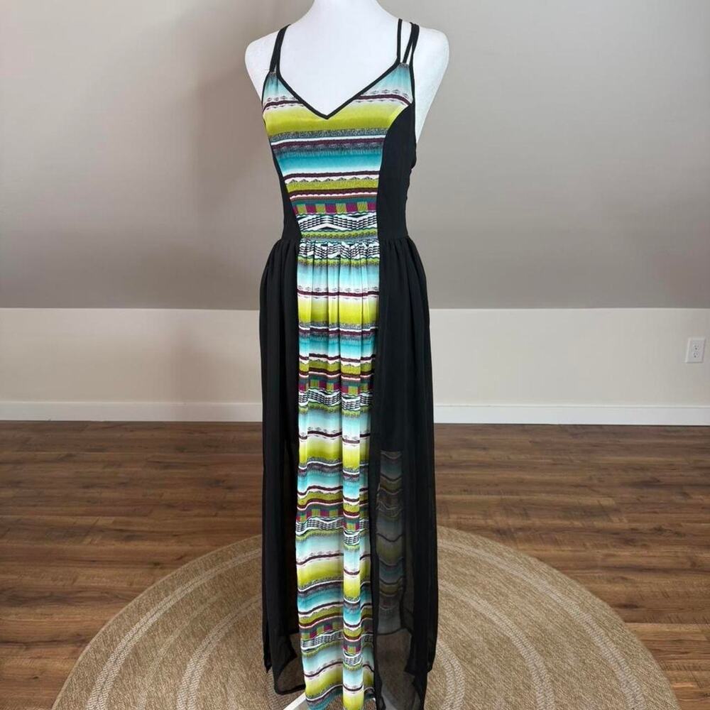 Sans‎ souci multicoloured geometric maxi